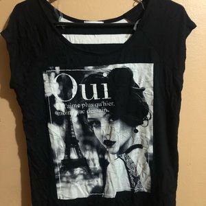 Black and white shirt